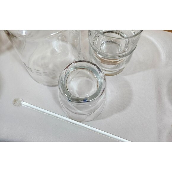 Princess House Heritage Cocktail Pitcher 6 Glasses & Stir Stick server beaker - Picture 11 of 11